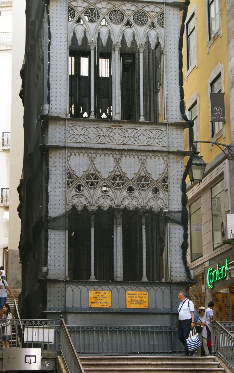 Elevador de Santa Justa, Lisbona, Portogallo da School Portuguese