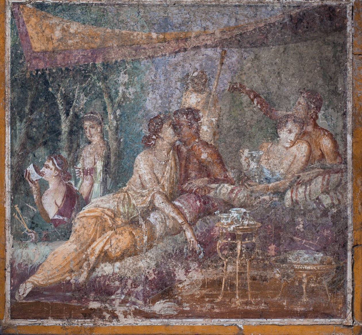 Scena di banchetto, Pompei da School Roman