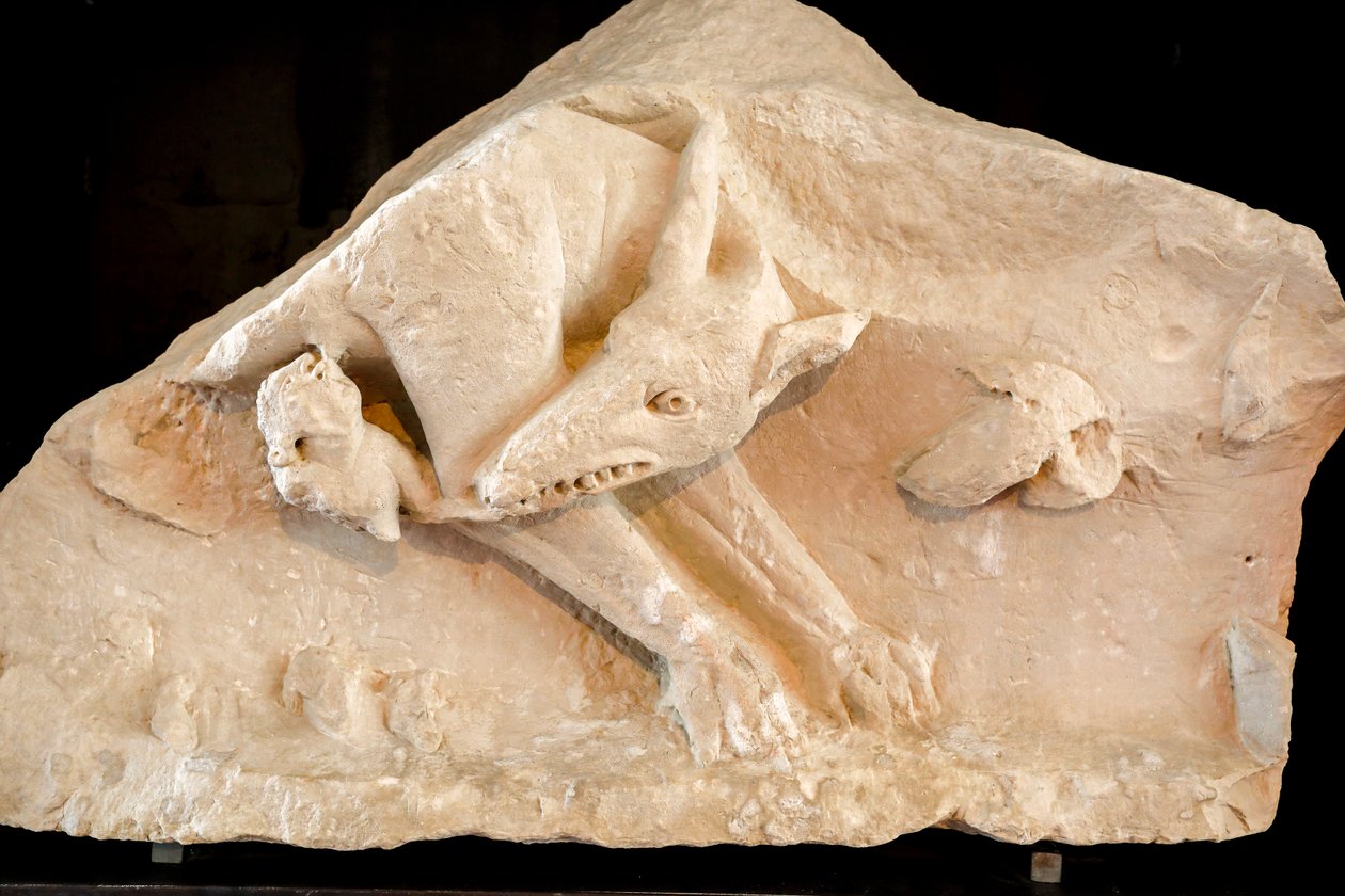 Lupa e i gemelli Romolo e Remo, II secolo da School Roman
