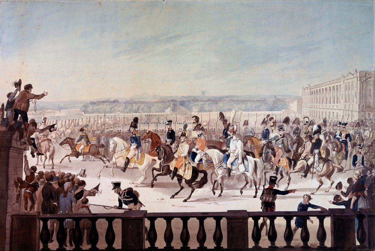 Alessandro I (1777-1825) a Parigi Place de la Concorde da School Russian