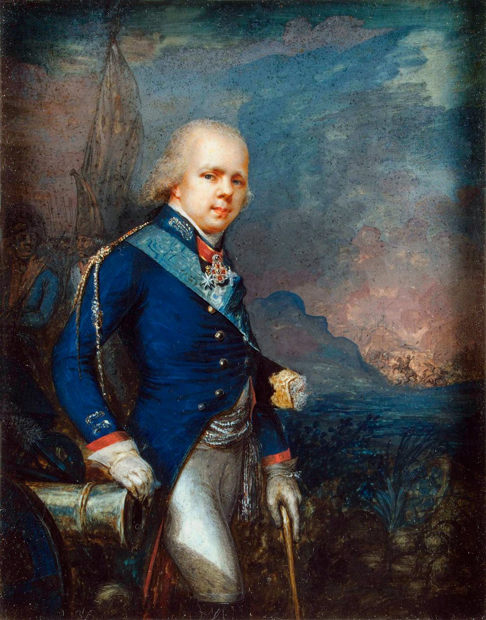 Ritratto del Granduca Costantino Pavlovich di Russia (1779-1831) prima della Battaglia di Novi, anonimo da School Russian