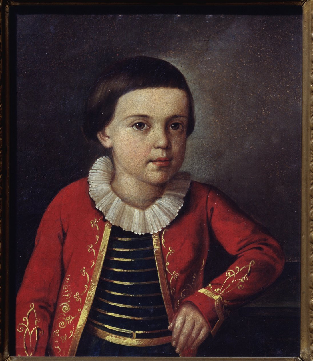 Ritratto del poeta Mikhail Lermontov (1814-1841) da bambino da School Russian