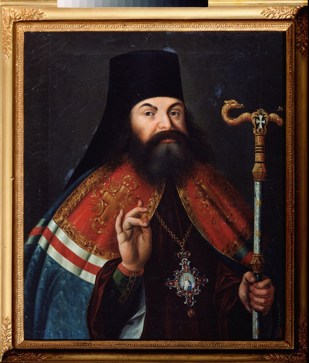 Ritratto del poeta Theofan Prokopovich, teologo e arcivescovo di Novgorod da School Russian