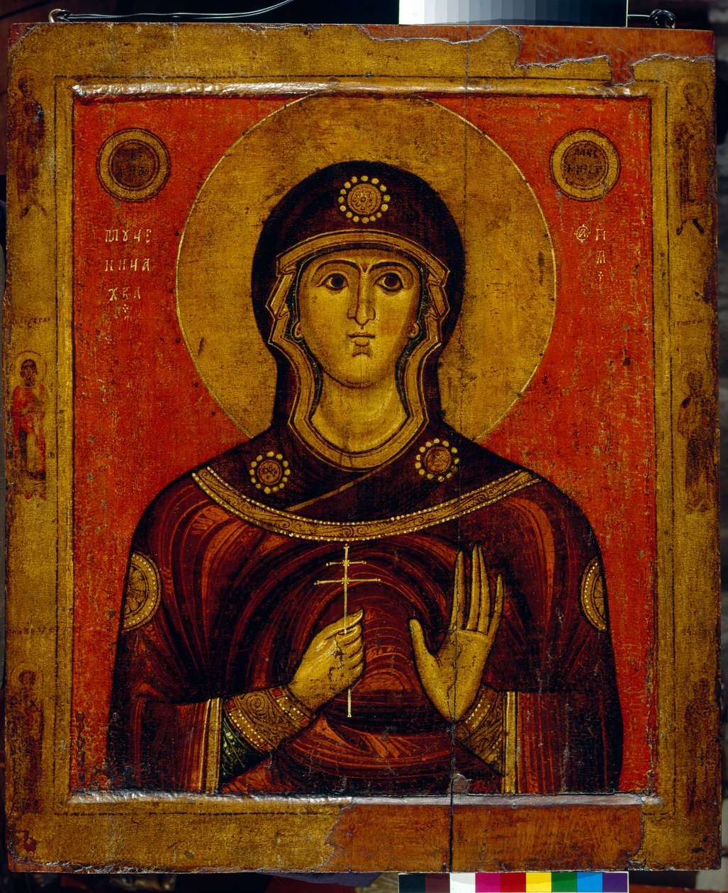 Santa Giuliana di Nicomedia - Icona della tradizione di Novgorod, tempera su legno, inizio XIII secolo da School Russian