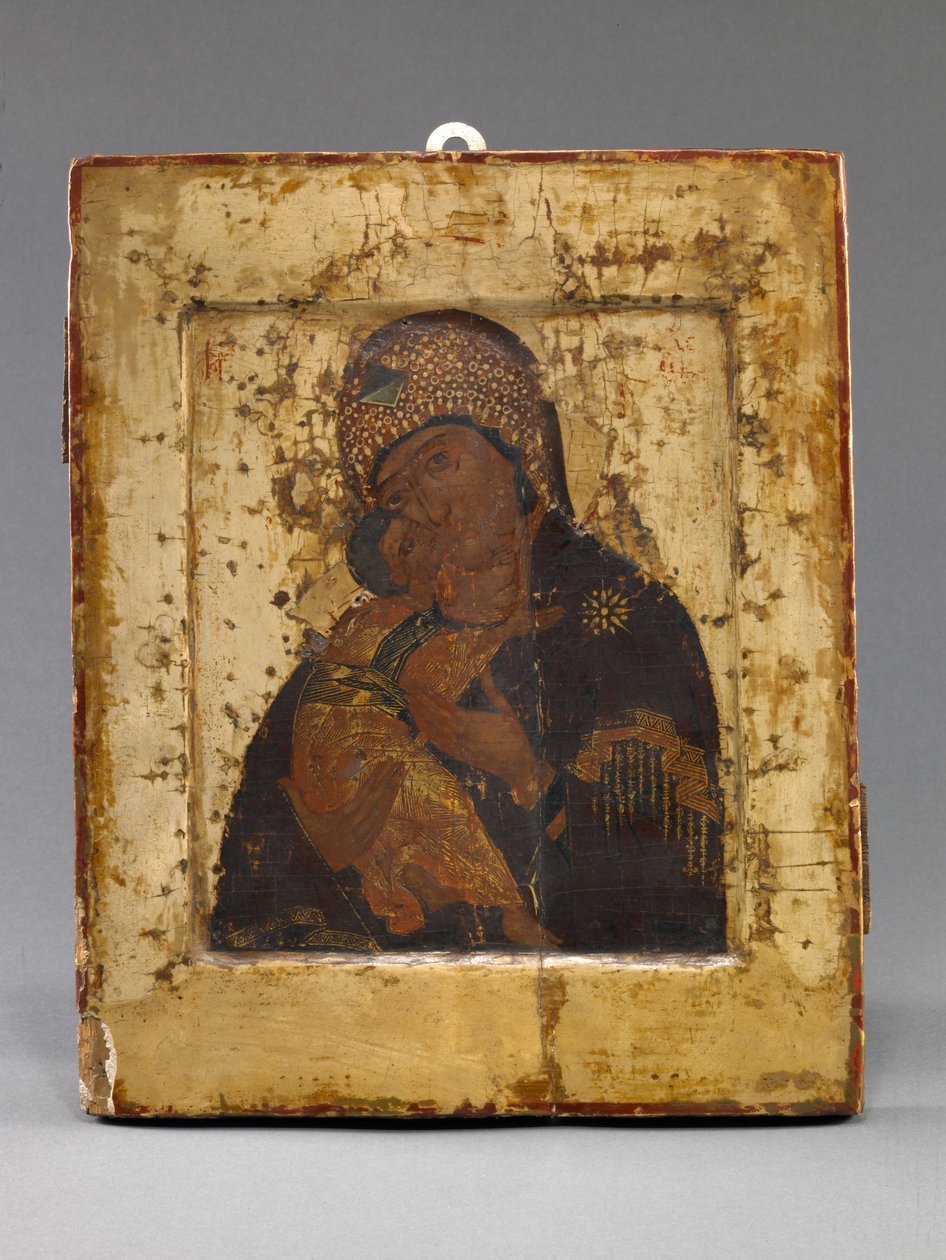 Volokolamskaya Madre di Dio (tempera su tavola) da School Russian