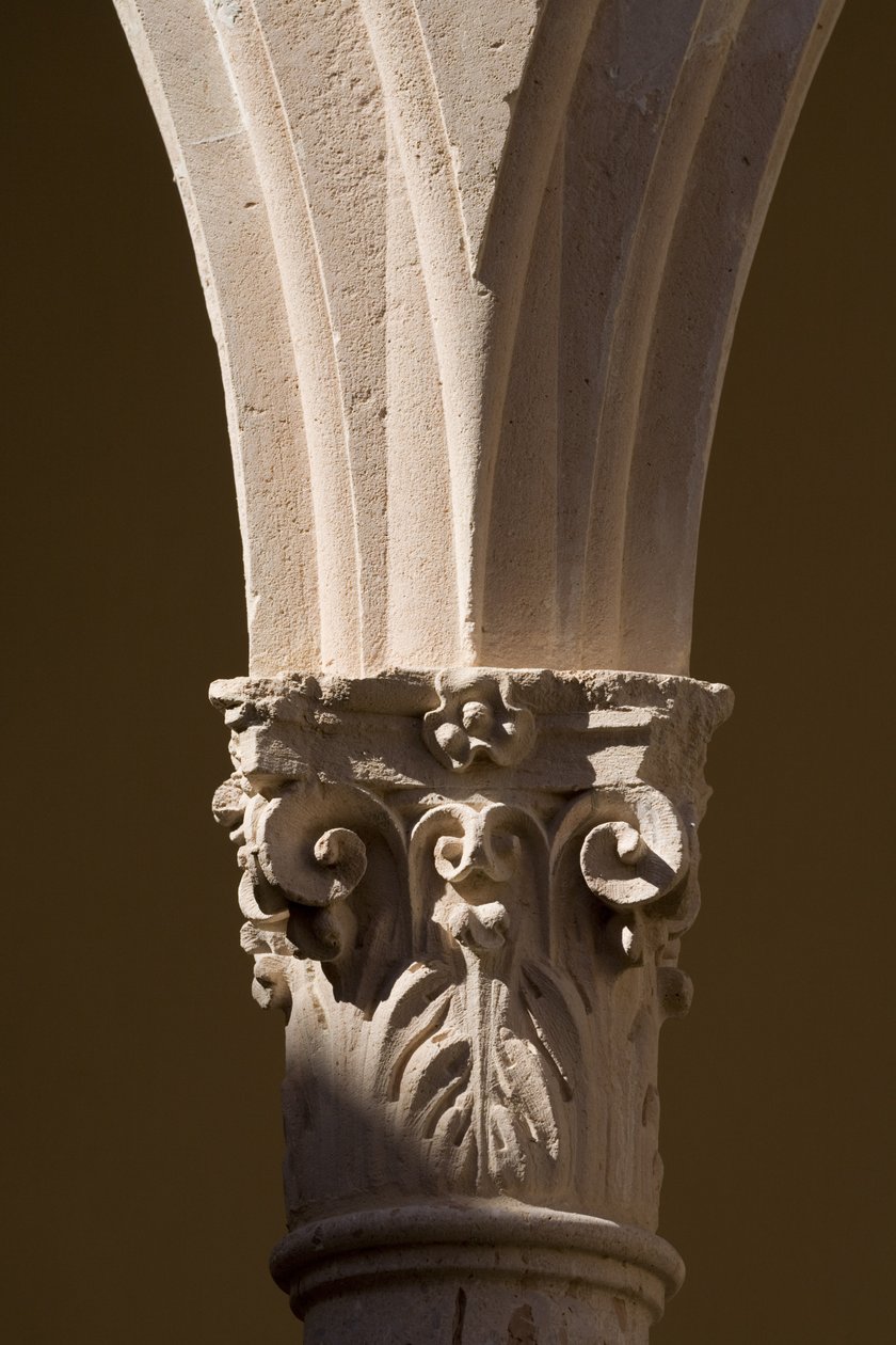 Dettaglio di una colonna nel chiostro del Convento di Santo Domingo da School Spanish