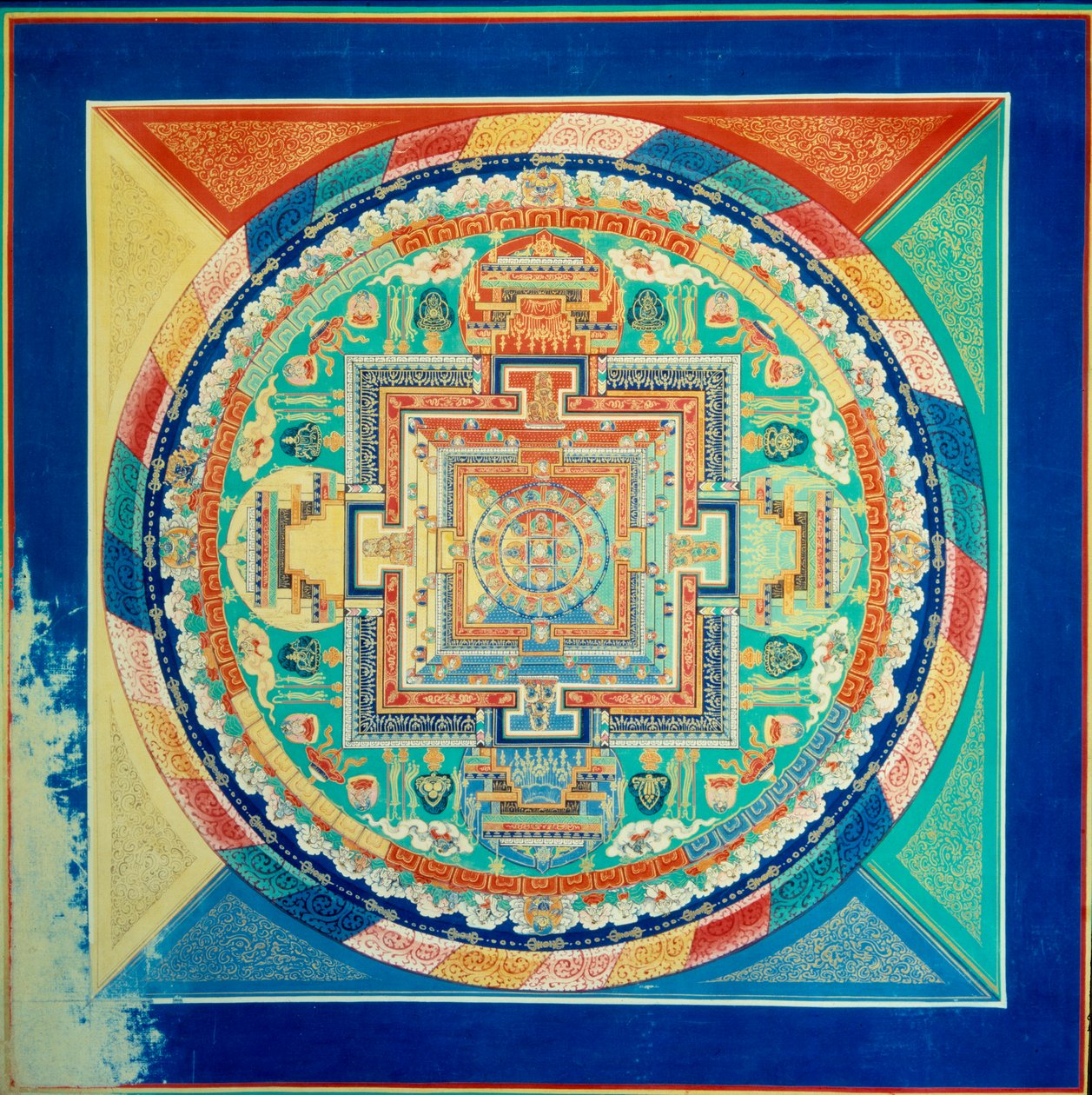 Mandala di Sarvavid Vairocana, soffitto del Palazzo del Potala a Lhasa da School Tibetan