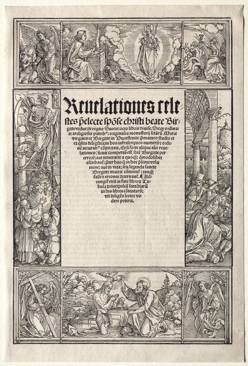 Bordo - con Il Battesimo di Cristo da School of Albrecht Dürer