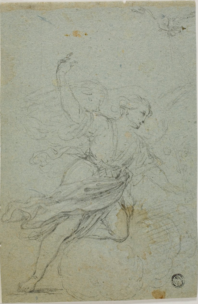 Angelo Annunziato (recto); Sansone e il Leone (verso) da School of Guido Reni