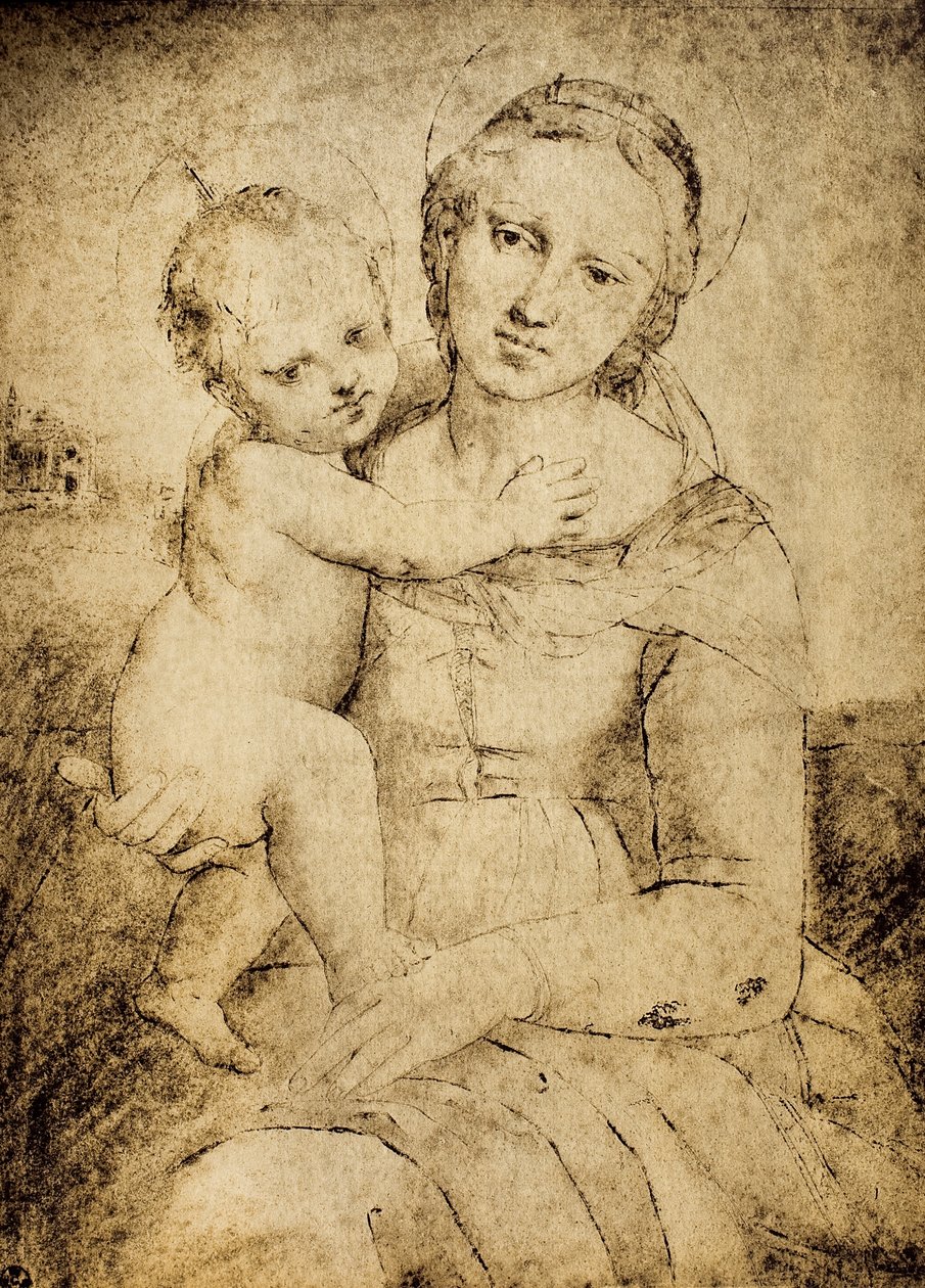 Madonna e Bambino da School of Raphael