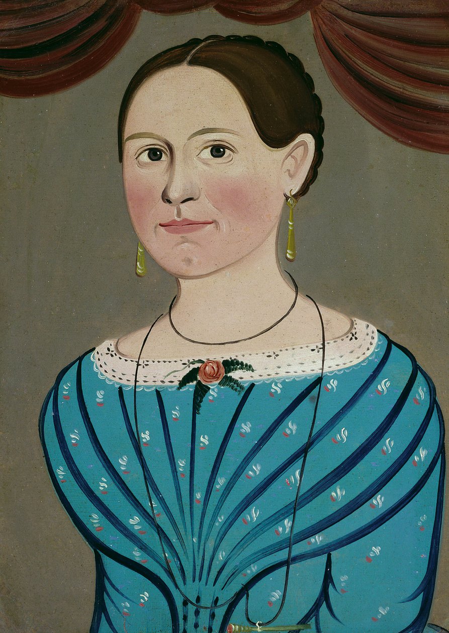 Donna in un vestito blu, c. 1840 da School of William Matthew Prior