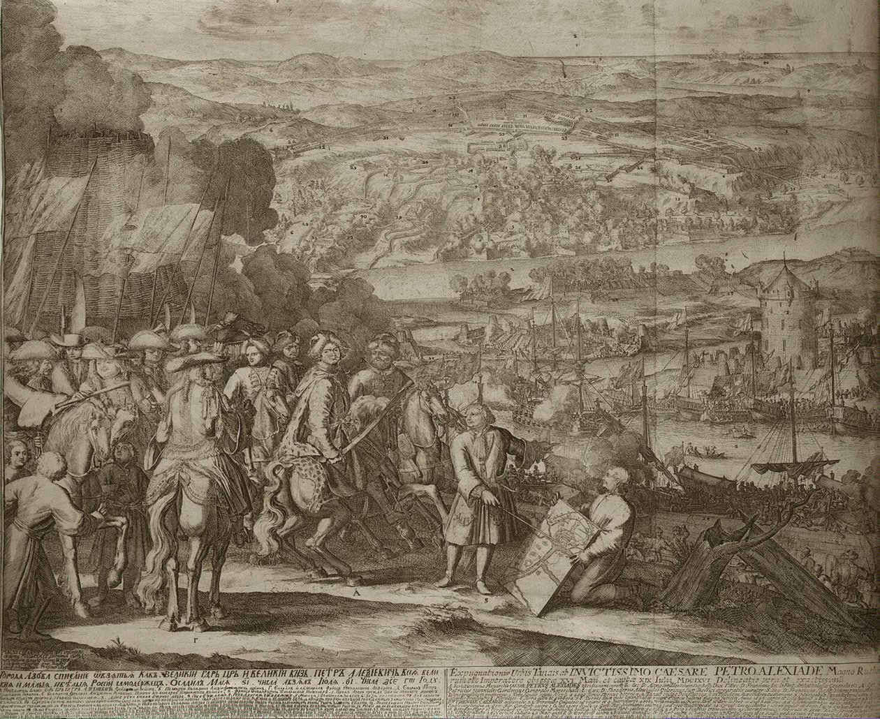 Assedio della Fortezza Turca di Azov da parte delle Forze Russe da Schoonebeek