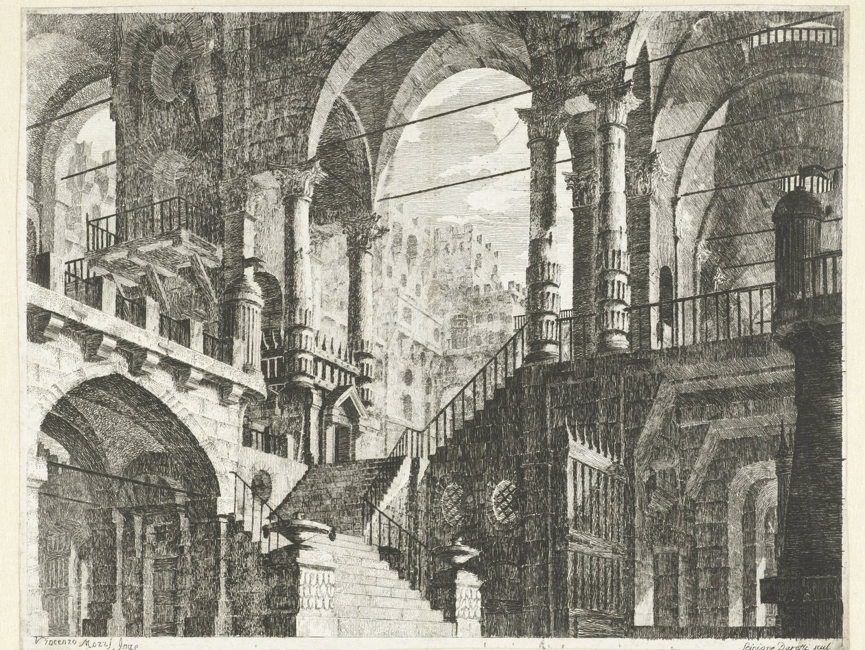 Edificio con archi e colonne da Scipione Daretti