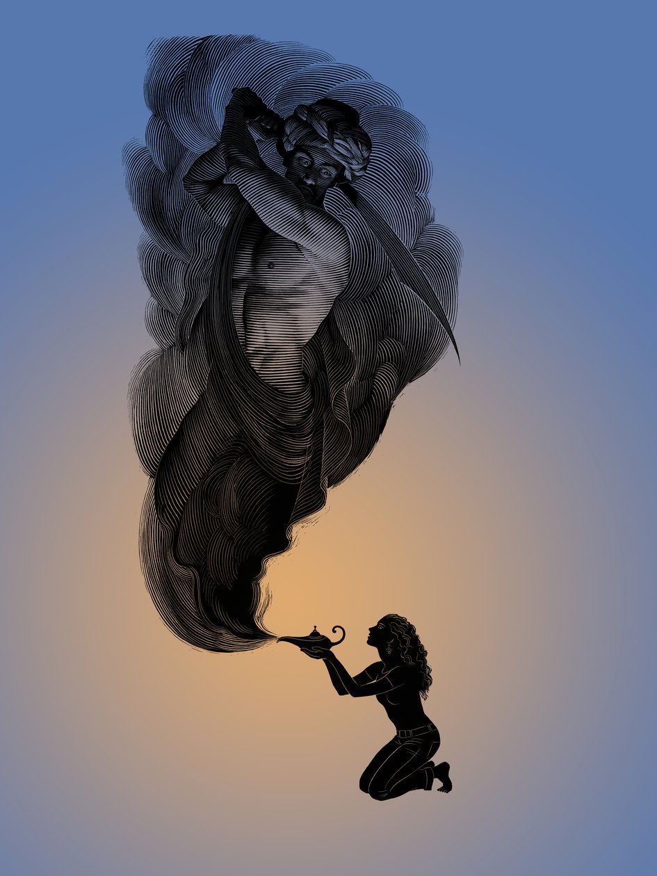 1001, 2006 (tavola da disegno, colorata in digitale) da Scott McKowen