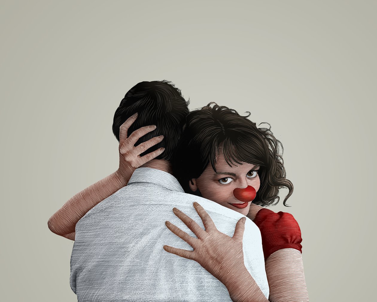 Appuntamento al buio, 2018 (tavola da disegno, colorata in digitale) da Scott McKowen