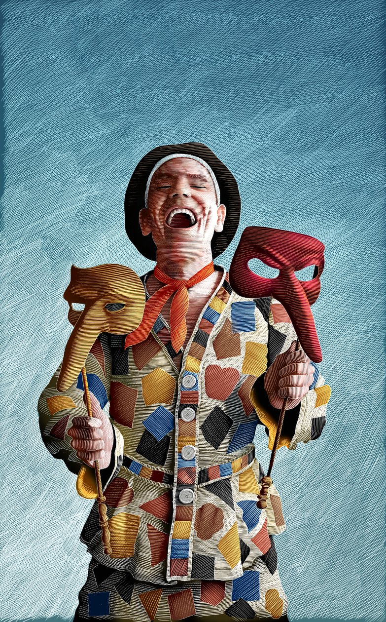 Il servitore di due padroni, 2018 (tavola a graffio, colorata in digitale) da Scott McKowen