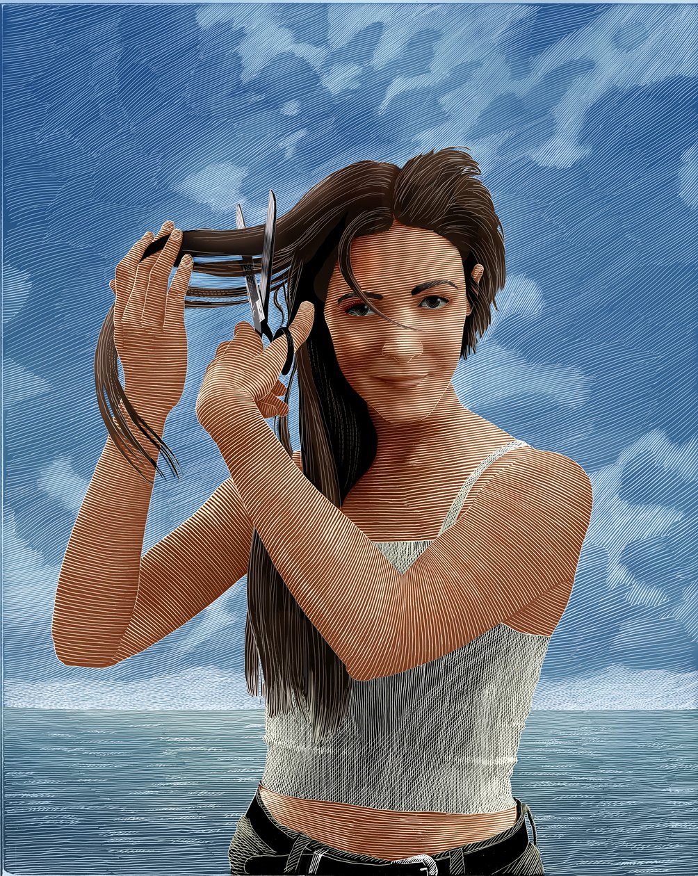 La dodicesima notte, 2022 (tavola a graffio, colorata in digitale) da Scott McKowen