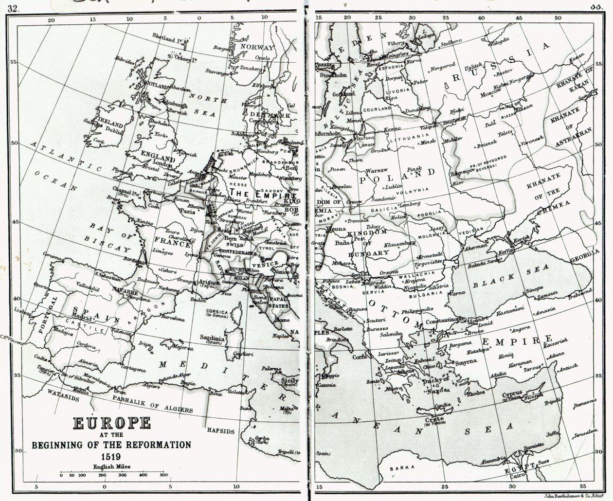 Europa nel 1519, all