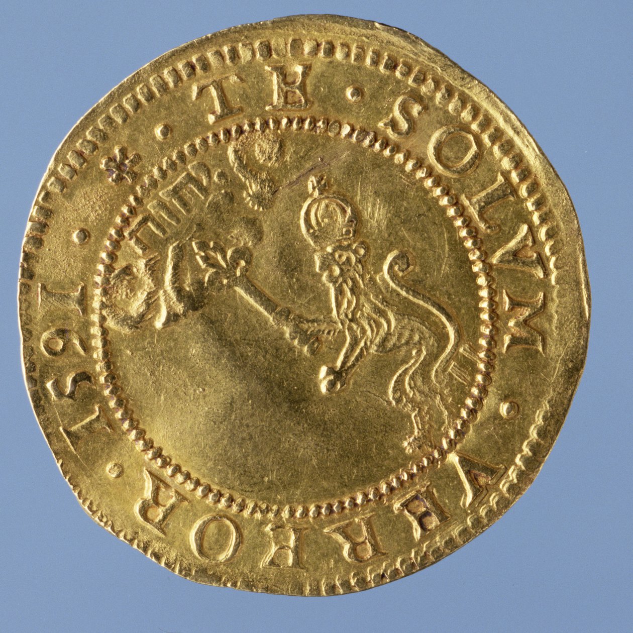 4 sterline scozzesi (pezzo del cappello) di Giacomo I, zecca di Edimburgo, 1591 (retro) da Scottish School
