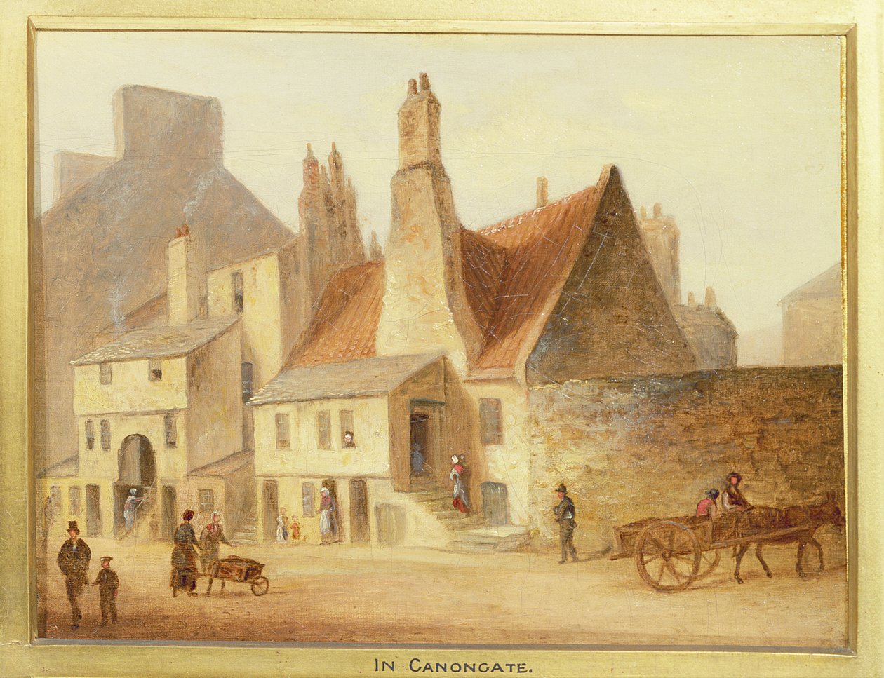Canongate, dettaglio da Edimburgo: Nove vedute della città vecchia da Scottish School