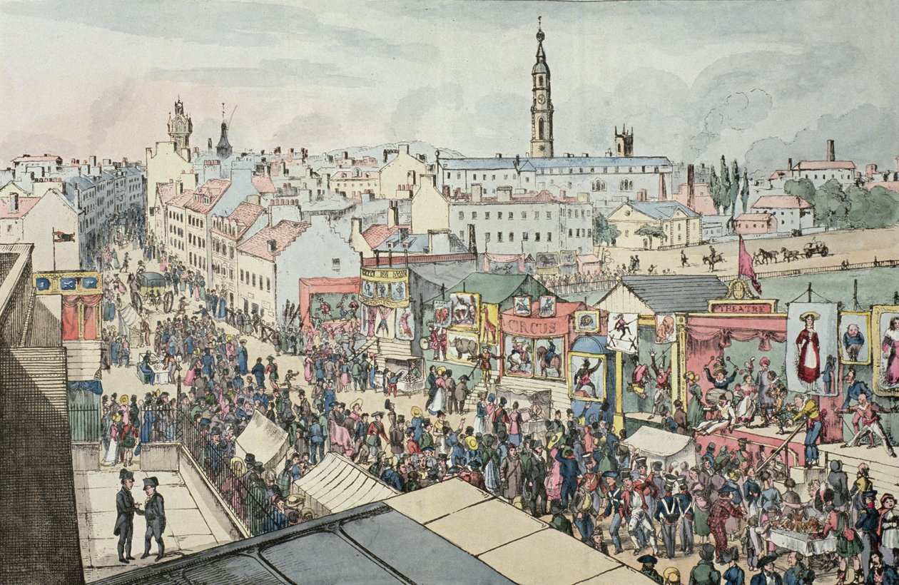 Disegno della Fiera di Glasgow, da The Glasgow Looking Glass, 1825 da Scottish School