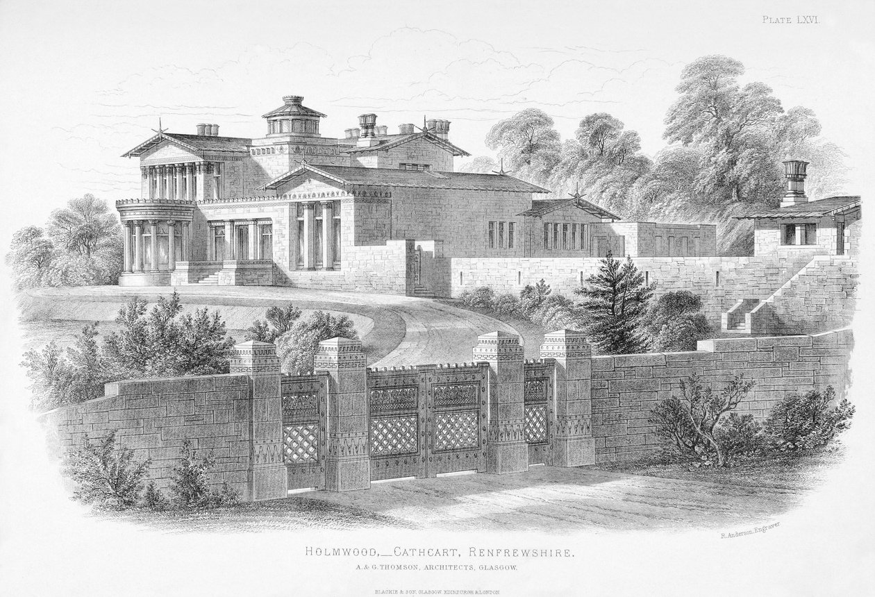 Vista esterna di Holmwood, Glasgow da Scottish School