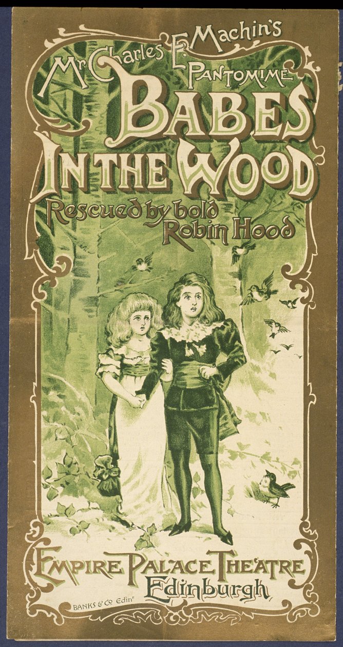 Copertina del programma di Babes in the Wood all
