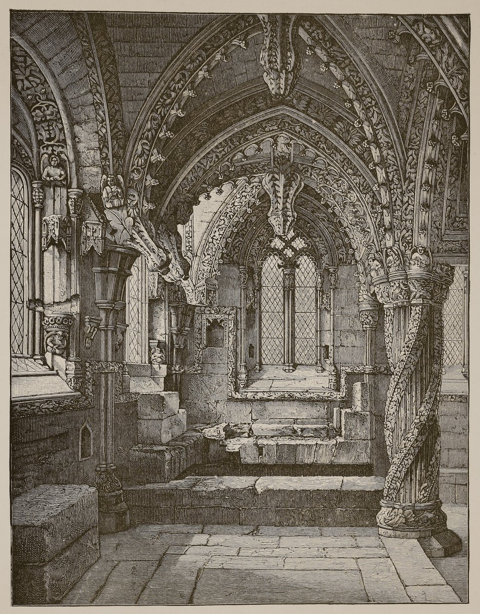 Angolo sud-est della Cappella della Madonna, Rosslyn da Scottish School