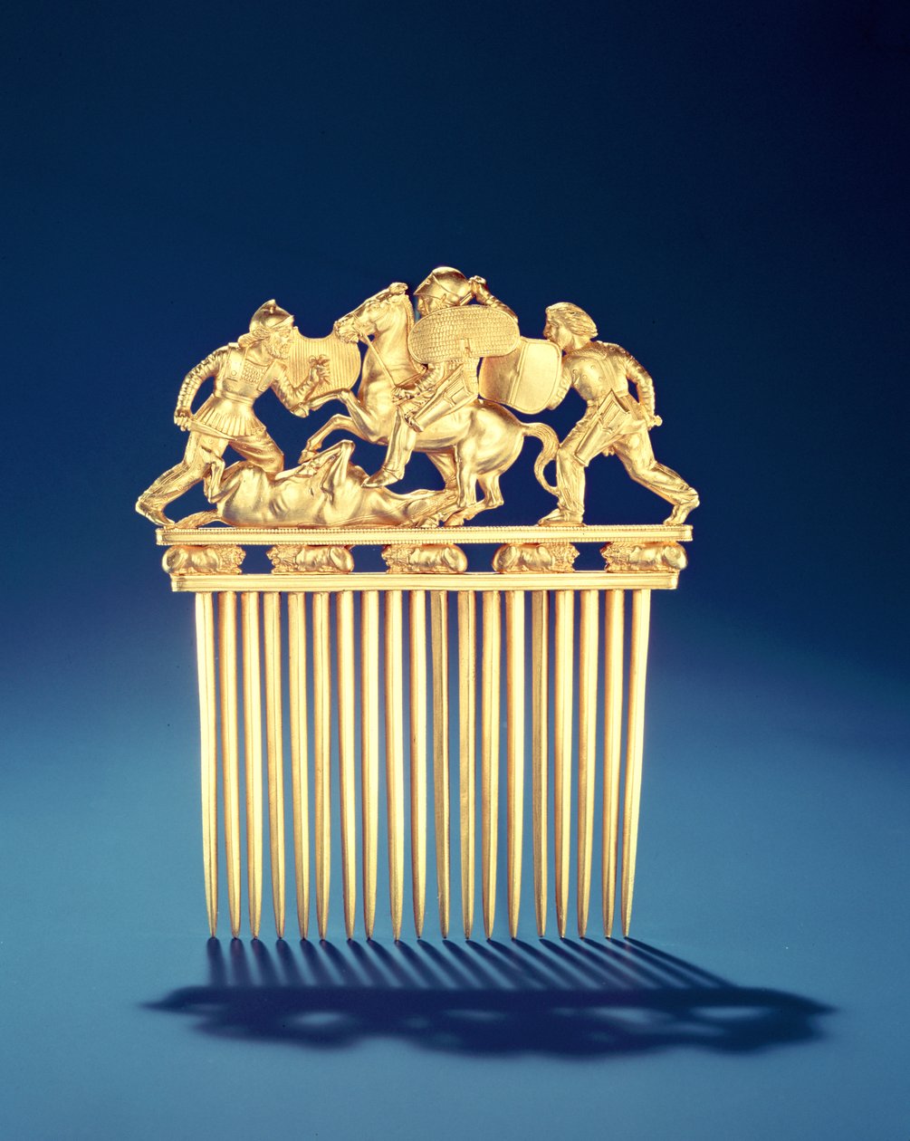 Fronte di un pettine scita, dal tumulo di Solokha, Steppa da Scythian