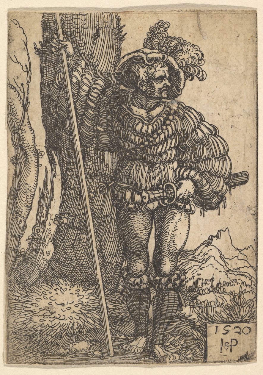 Un Lanzichenecco, 1520 da Sebald Beham