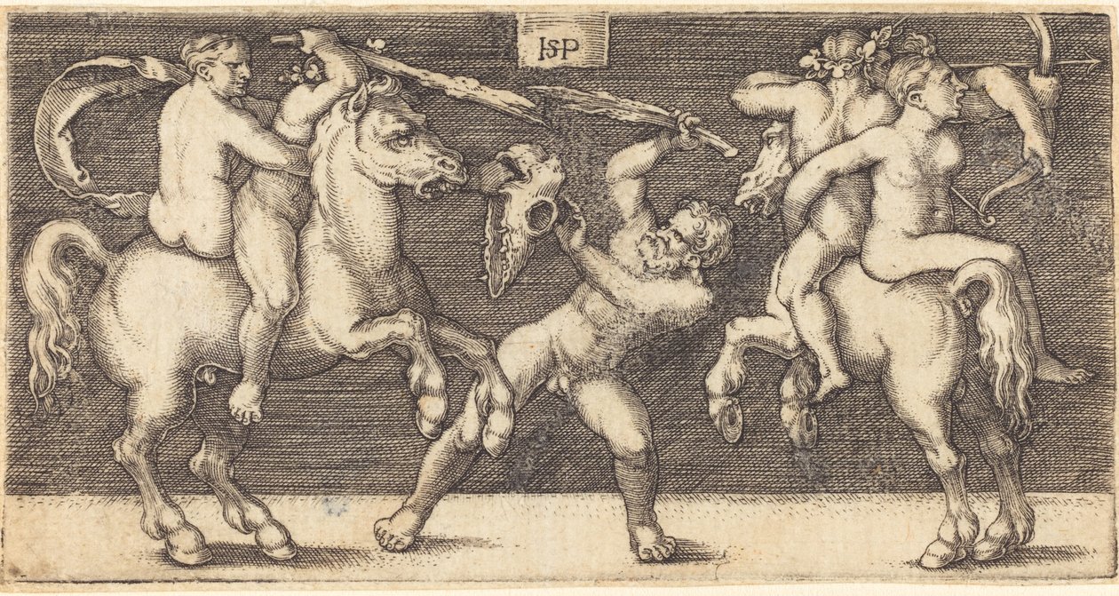 Battaglia di tre uomini da Sebald Beham
