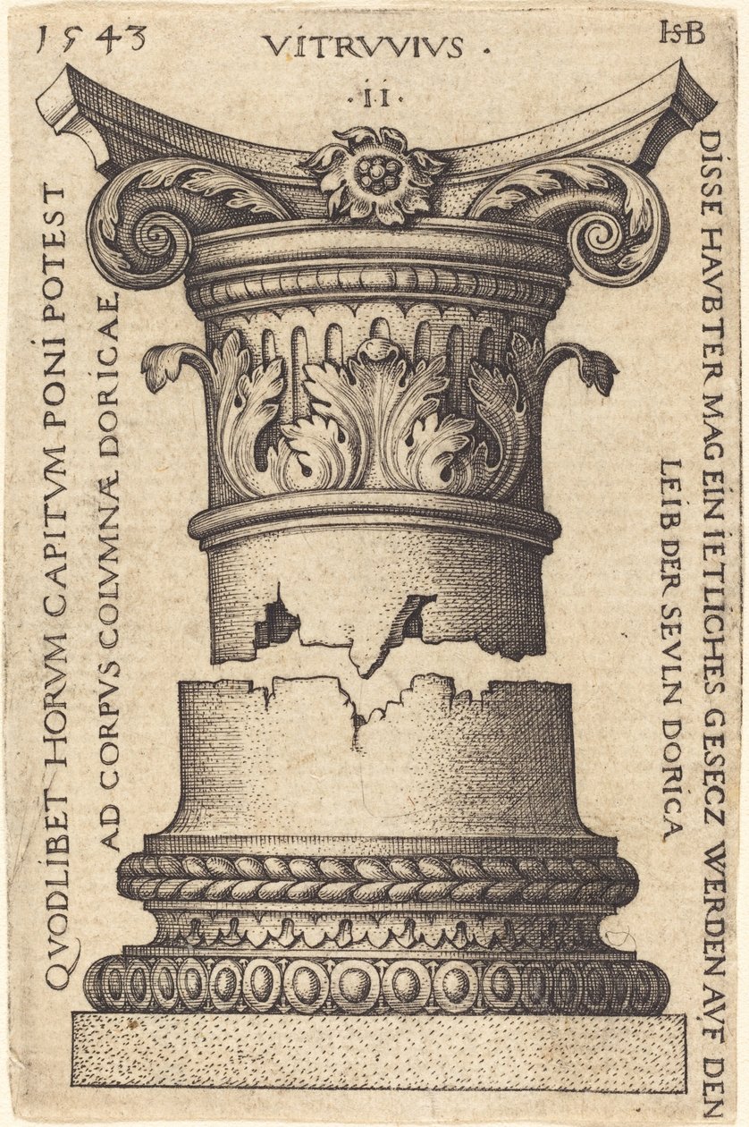 Capitello e base di una colonna da Sebald Beham