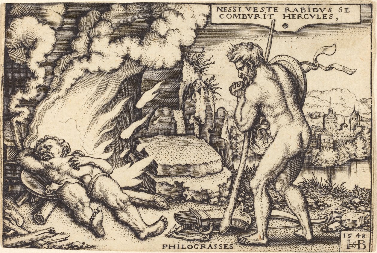 La morte di Ercole da Sebald Beham