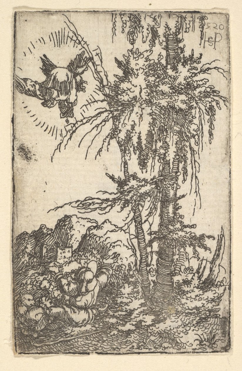 Gioacchino riceve la promessa della nascita della Vergine, 1520 da Sebald Beham