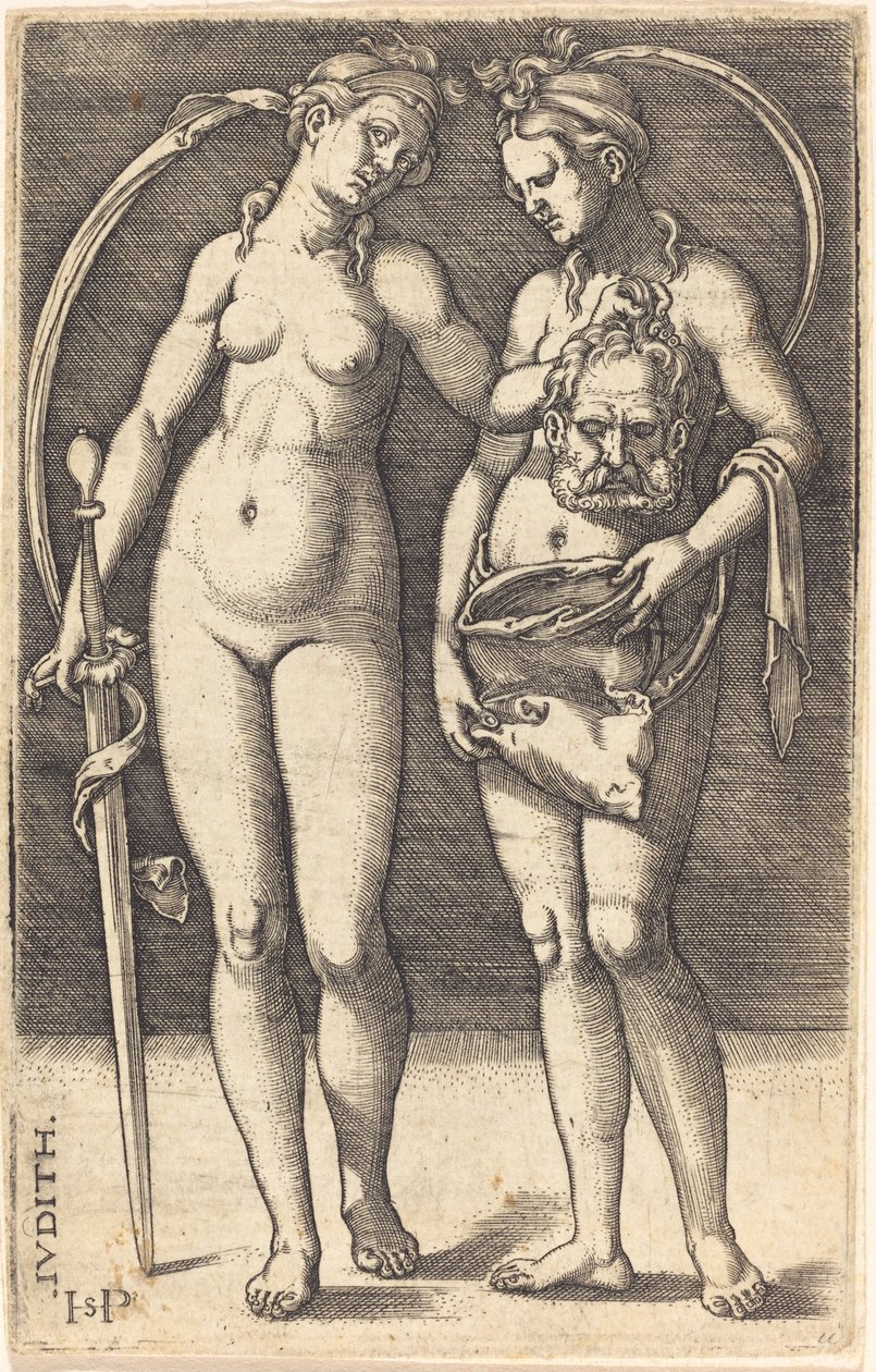 Giuditta e la sua serva in piedi da Sebald Beham
