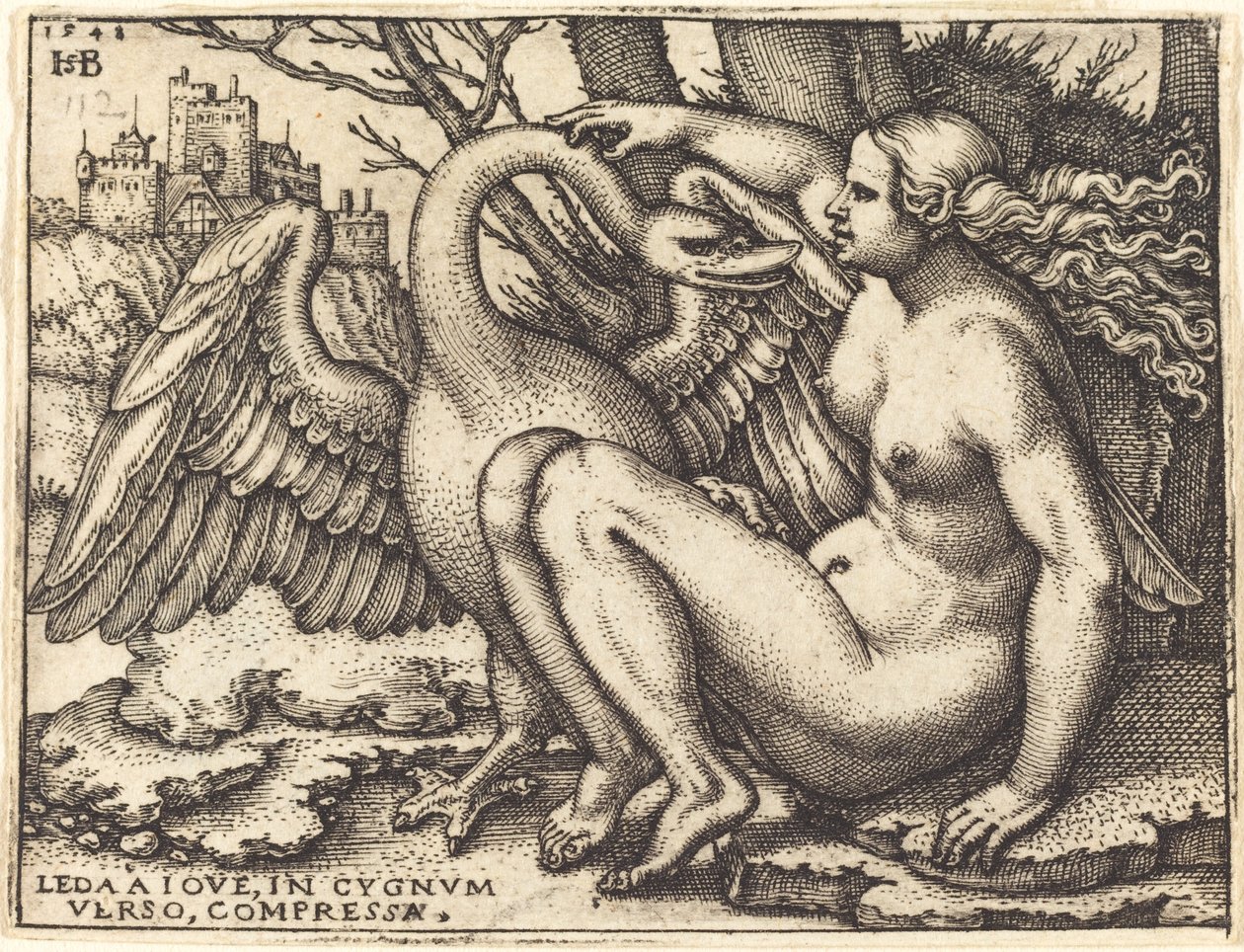 Leda e il cigno da Sebald Beham