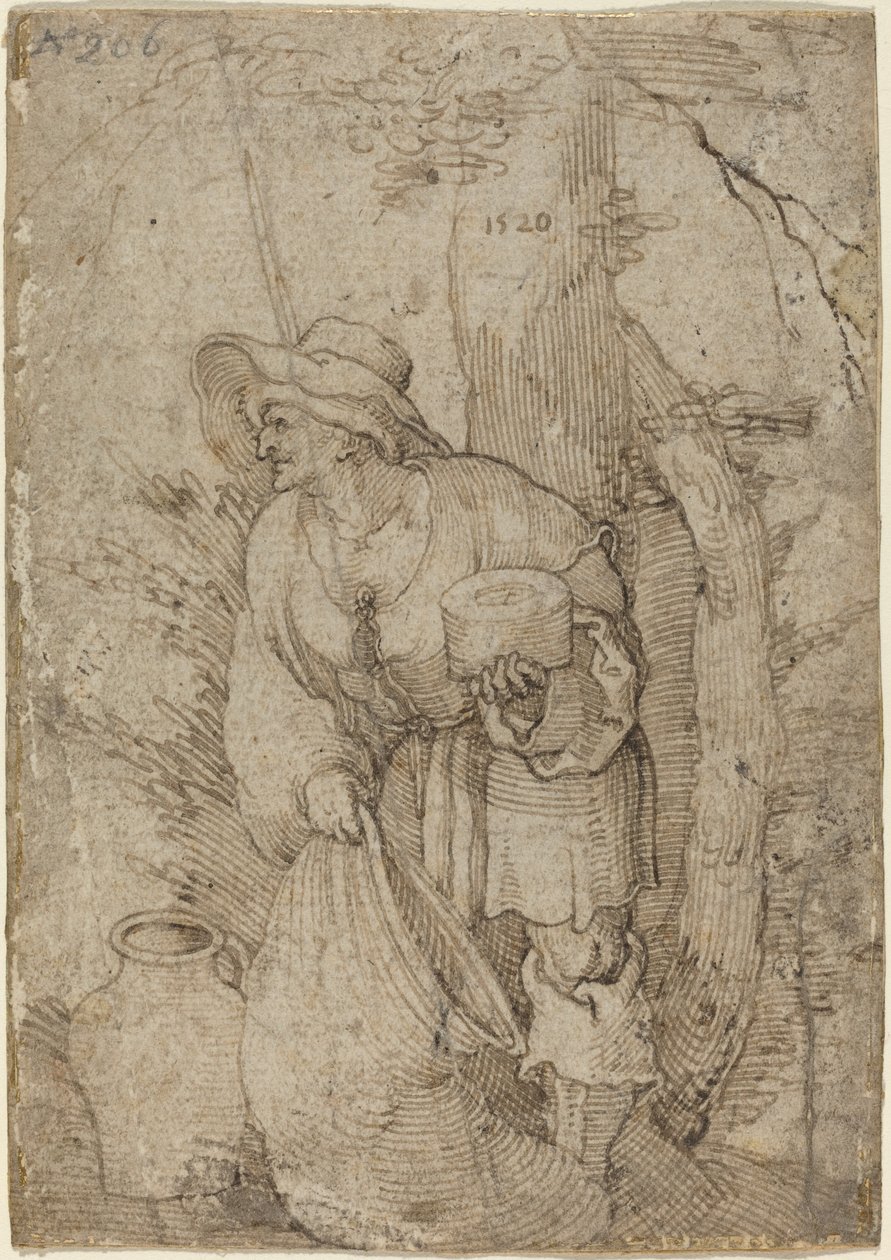 Vecchio Uomo sotto un Albero da Sebald Beham