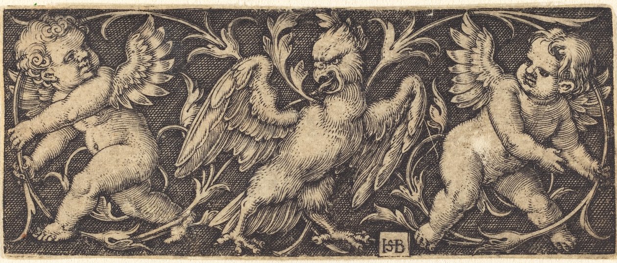 Ornamento con Aquila e Due Genii da Sebald Beham