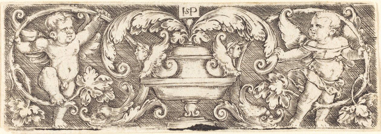 Ornamento con un Vaso tra Due Genii da Sebald Beham