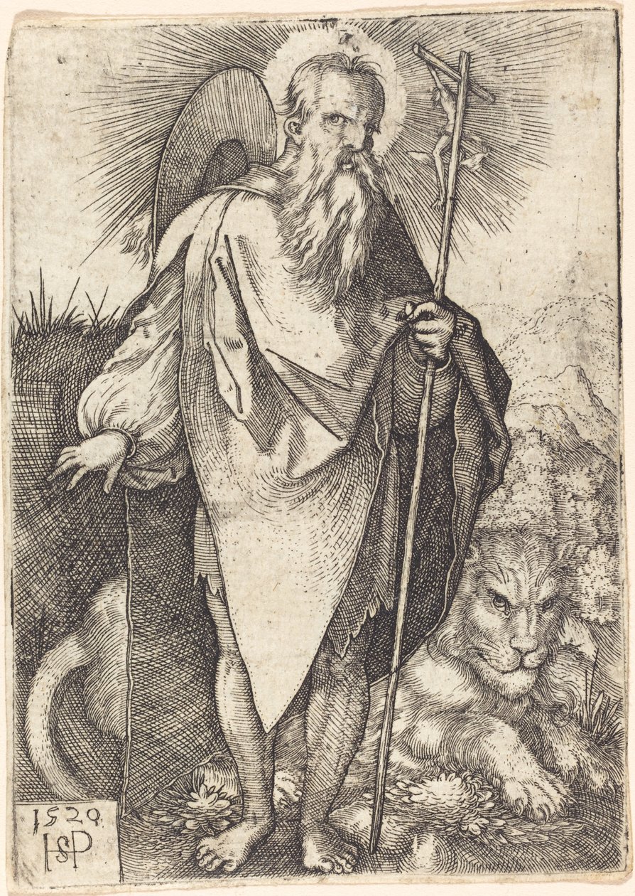 San Girolamo in piedi da Sebald Beham