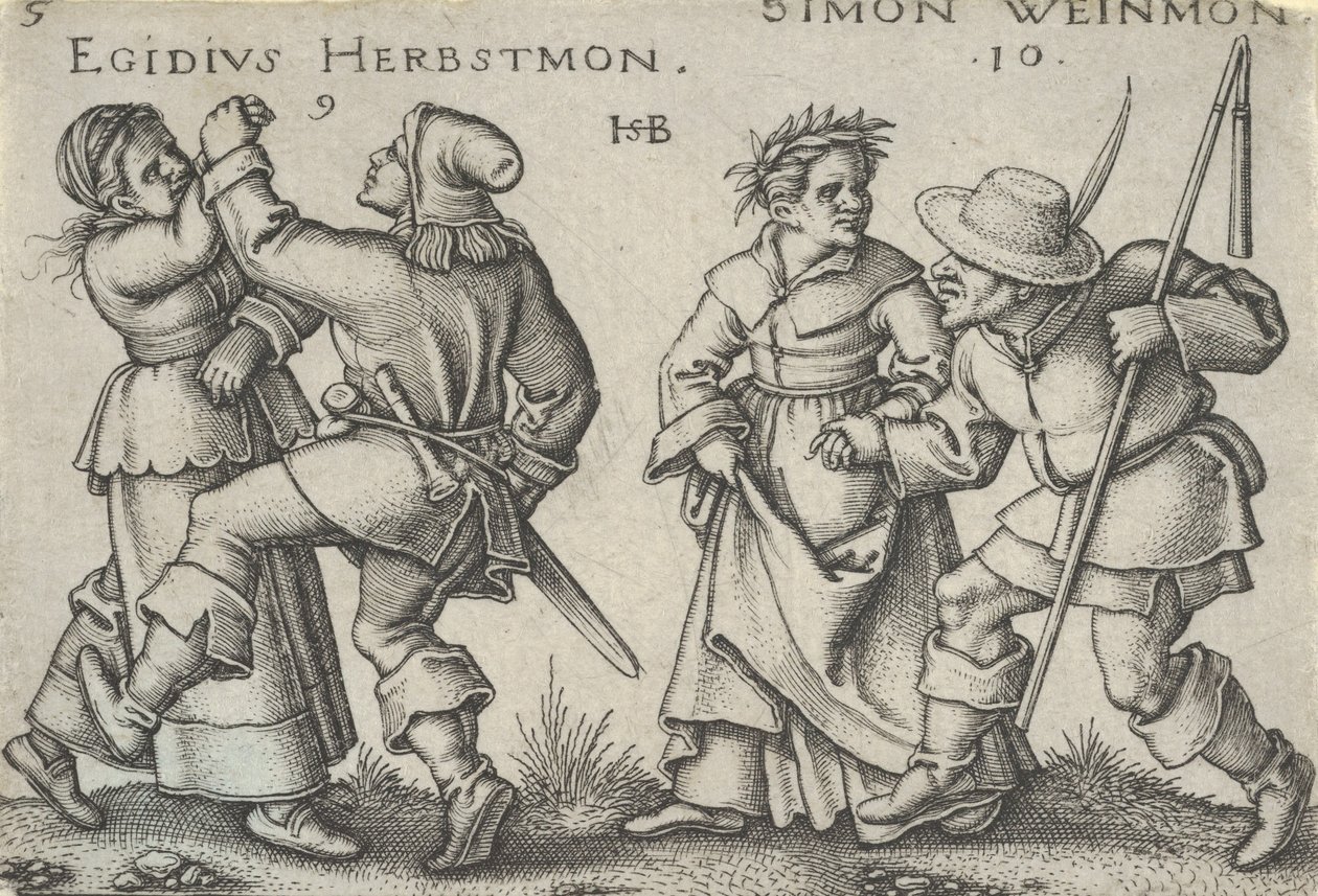Settembre e ottobre, da La festa dei contadini o i dodici mesi, 1546-47 da Sebald Beham