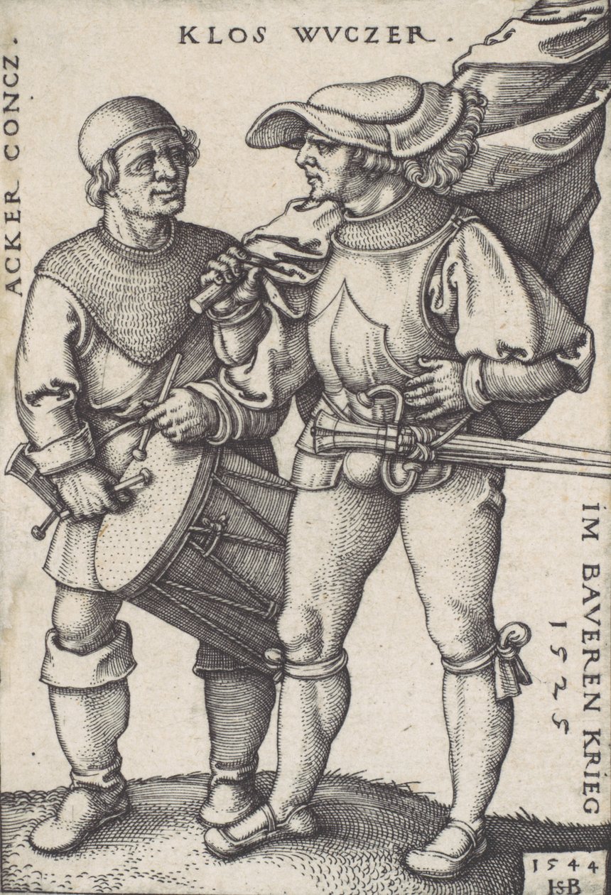 Portabandiera e tamburino da Sebald Beham