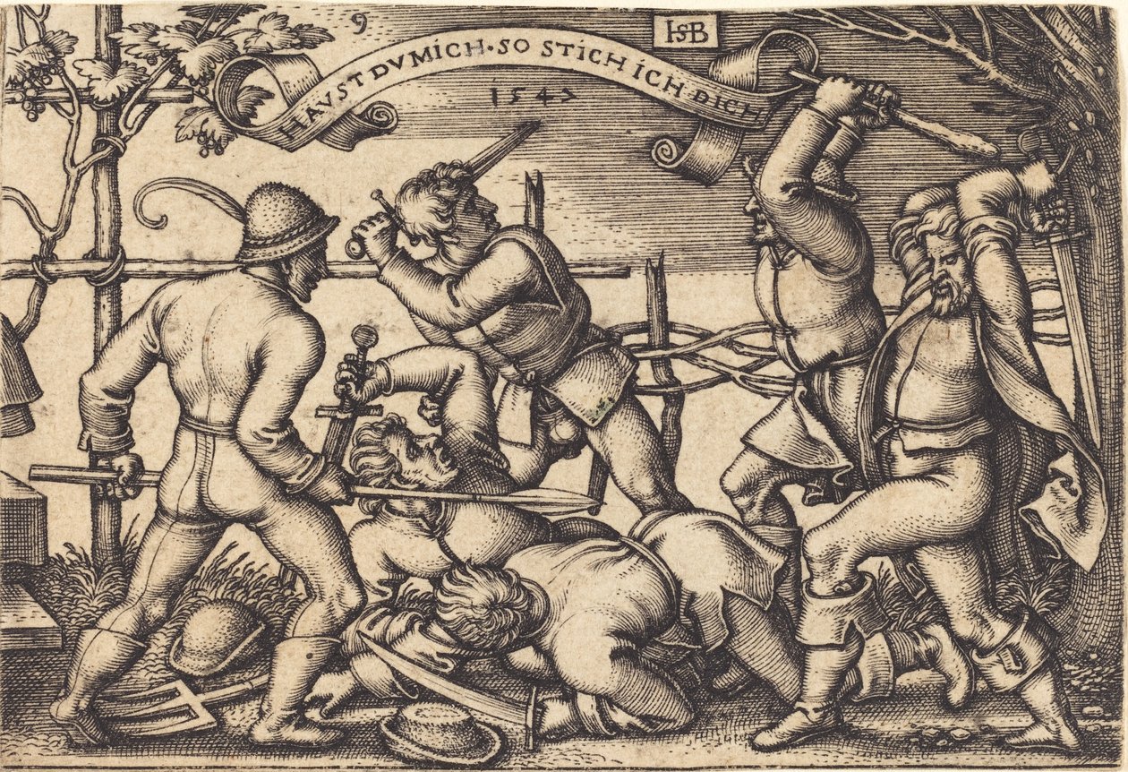 La lotta dei contadini da Sebald Beham