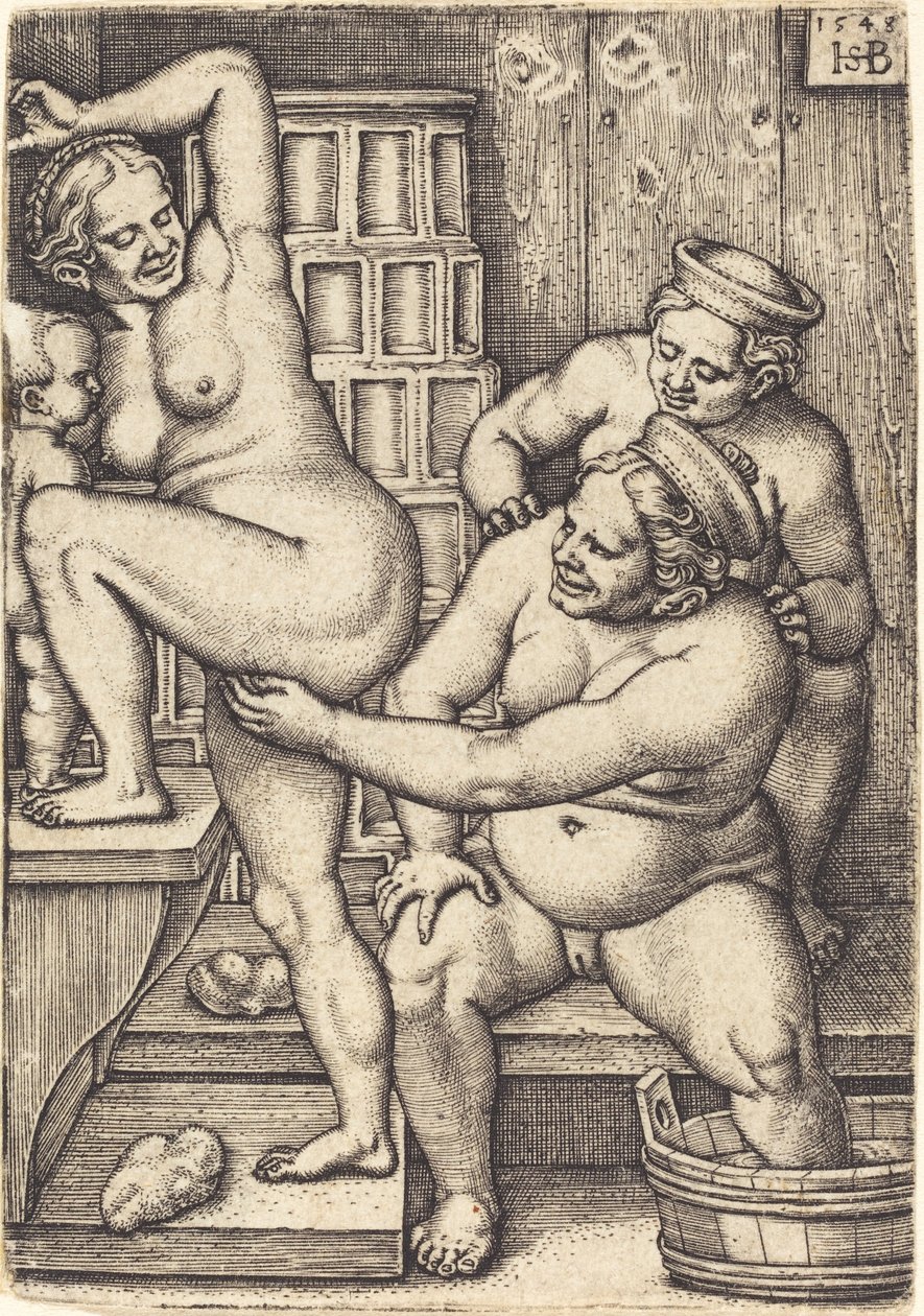 Tre donne che fanno il bagno da Sebald Beham