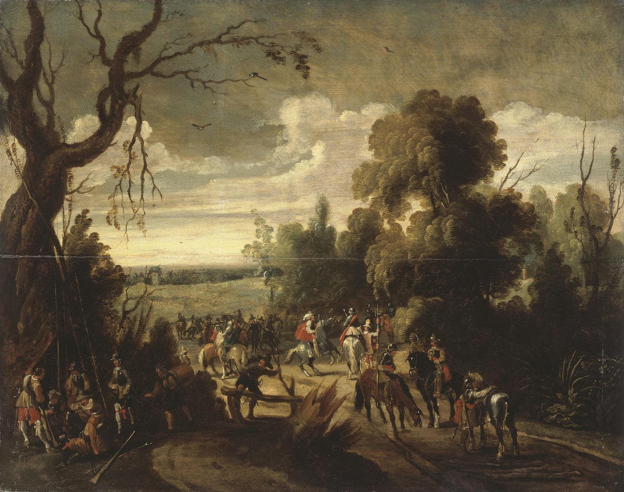 Riposo dei cavalieri da Sebastiaen Vrancx