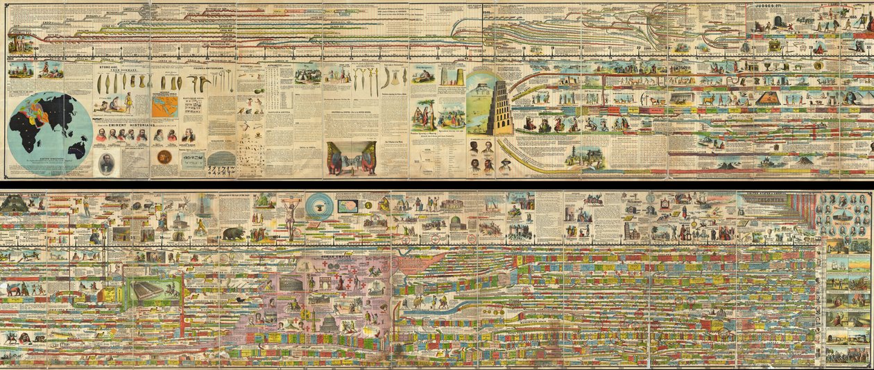 Panorama illustrato monumentale della storia di Adams da Sebastian C. Adams