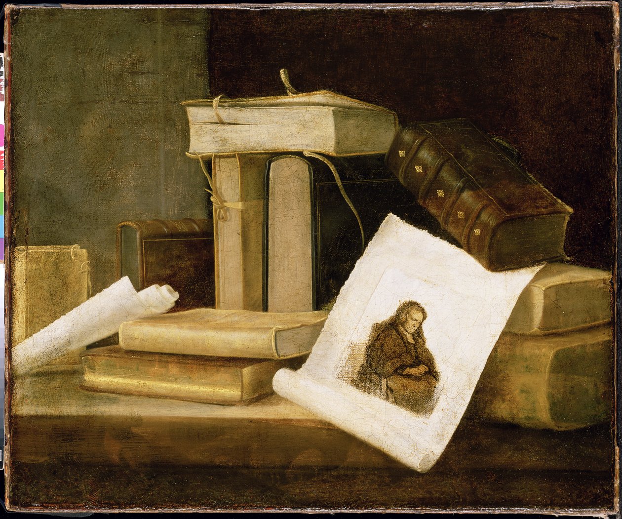 Natura morta di libri e un