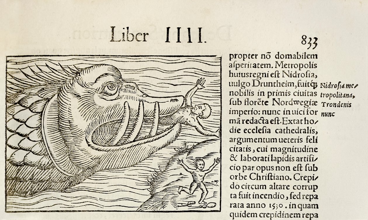 Balena mostruosa che divora umani, dall