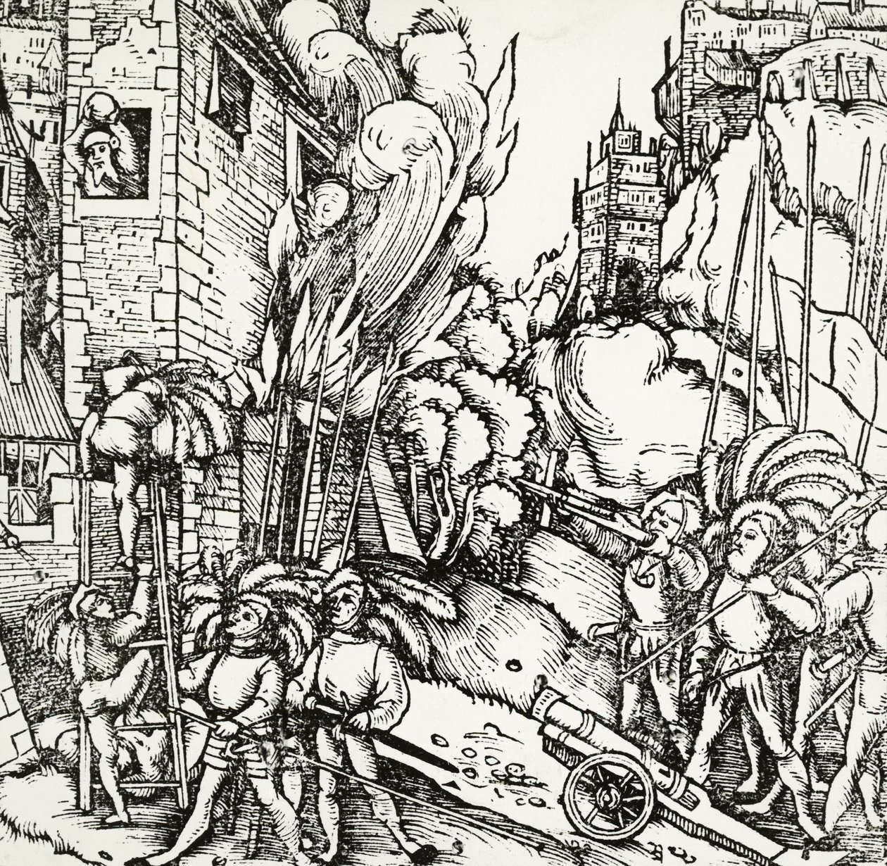 Assedio di Cartagine, incisione tratta da Cosmografia Universale di Sebastian Munster. Germania da Sebastian Munster