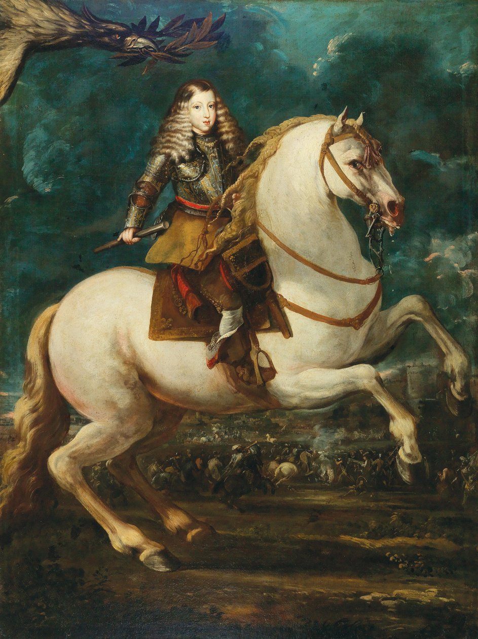 Ritratto equestre di Carlo II di Spagna, 1660 da Sebastian de Herrera Barnuevo